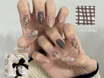 チェックネイル【090】