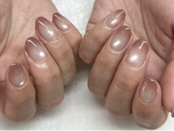 アンドットゼロナナサン(&.073)の写真/【大人上品な指先に】落ち着いた印象でも個性は出したいあなたへ！マグネット/フレンチネイル¥5600～