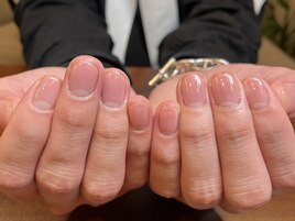 men’s nail / clear gel