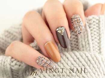 ヴァンネイル(VINGT NAIL nail&eye beauty)/ツイード柄は冬に大人気