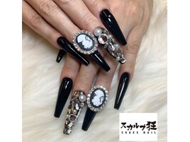 ブラックロングスカルプ