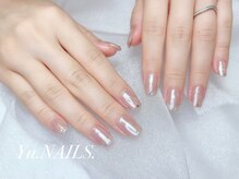 ユーネイルズ 恵比寿(Yu.NAILS.)/オーロラネイル◎スワロフスキー