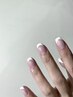【Hand】クリアベース×フレンチネイル ¥9500→¥8500