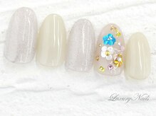 ラグジュアリーネイルズ カワグチ(Luxury Nails Kawaguchi)/ポイント*ホロフラワーNail