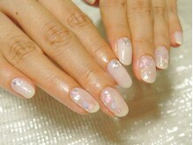 スタイリッシュネイルズ(Stylish Nails)/ホロ埋め込みオフィスネイル