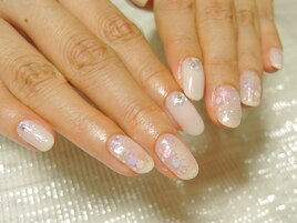 ホロ埋め込みオフィスネイル