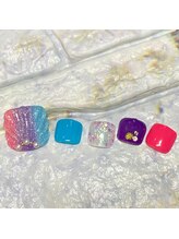 サロンドココ(Salon de Coco)/フット人魚の鱗ネイル