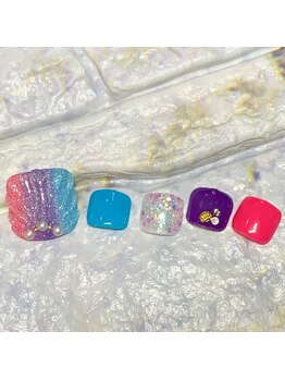サロンドココ(Salon de Coco)/フット人魚の鱗ネイル