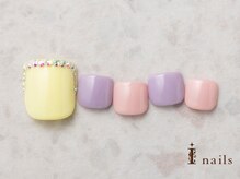 アイネイルズ 横浜EAST店(I-nails)/ストーンパステルフットネイル