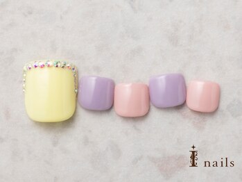 アイネイルズ 横浜EAST店(I-nails)/ストーンパステルフットネイル