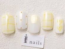 アイネイルズ 渋谷店(I nails)/落描きイエローネイル