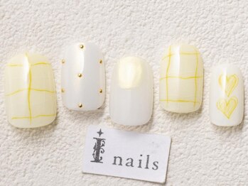アイネイルズ 渋谷店(I nails)/落描きイエローネイル
