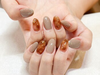 ライトウェーブ 長野駅前店/秋の定番!べっ甲ネイル♪