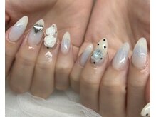 ネイルアンドアイラッシュスタジオ シュシュ(chouchou)/ブルーチークネイル