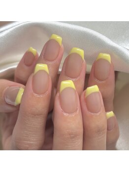 リノネイル(Lino Nail)/イエローフレンチ/フレンチ