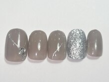 ネイルメゾン 渋谷店(NAIL MAISON)/綺麗めブラウンラメ¥5500