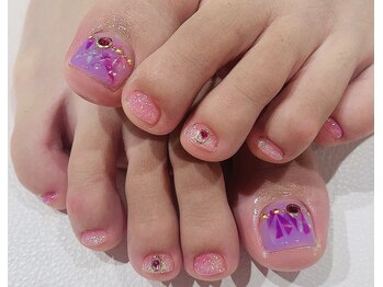 ニュアンス乱切りホロネイル