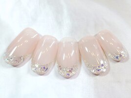 ガラスフレンチネイル