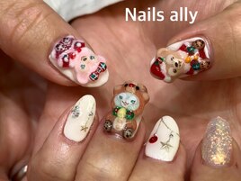 クリスマス×3Dネイル×キャラ