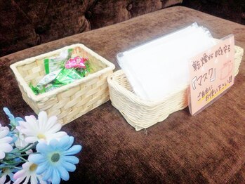 まつげエクステサロン アイズ 朝霞台店(I's)/お客様用マスクとのど飴