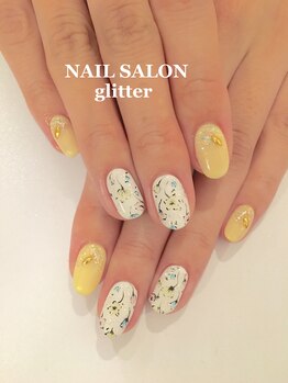 ネイルサロン グリッター(NAIL SALON glitter)/お花ネイル