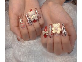 バレンタインネイル