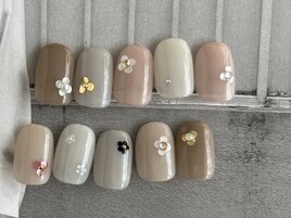 ホログラムフラワーネイル 花柄