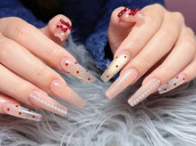 ダークハニー 池袋店(Dark Honey)/ドットリボンのマグネットネイル