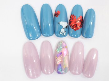 ネイルサロンセレーネ(Selene)/シェルのワンポイントネイル