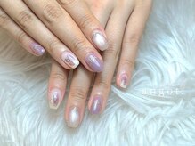 アンガット(angot.)/パープル塗りかけネイル