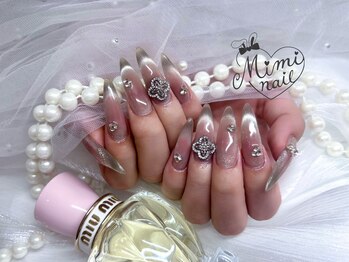 ミミネイル(Mimi nail)/マグネットフレンチ×チーク