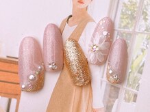 ネイルサロンフォーユー(for u)/シフォンフラワー♪６９８０