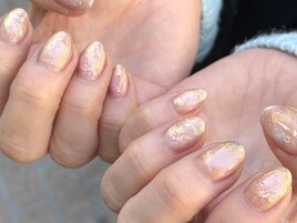 桃マグ☆ニュアンスネイル