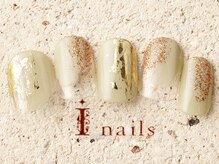 アイネイルズ 町田店(I nails)/塗りかけくすみゴールド 6480円