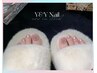 ★FOOT ミラー/オーロラネイル(ベース色付き) ◎INS映え抜群のフットネイル