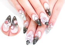 ネイルコレクション ピンク(Nail Collection Pink)/スカルプ付放題★リボン・ハート