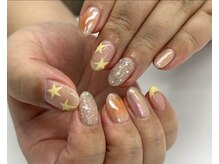 オーロラ/星/フレンチネイル