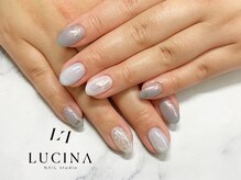 ネイルスタジオ ルキナ(LUCINA)/c-236 水色チューリップネイル