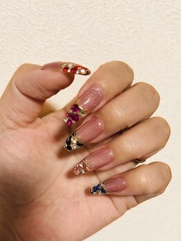 クリアフレンチ×ストーン埋込