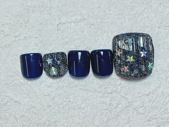 ネイルビート(NAIL BEAT)/フット　バカラネイル　キラキラ