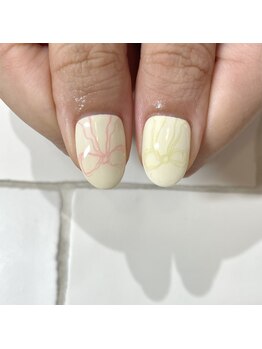 カミナネイル(KAMINA.nail)/落書きリボン