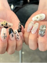 大人ガーリーネイル