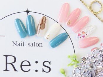 リズ(Re:s)の写真/《オフ無料☆定額シンプルネイル￥5400!》技術とセンスの良さで指先からhappy☆オフィスでもOKな上質ネイル