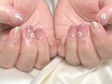 ヒールネイル(heal nail)/monthly定額デザインAホロ花