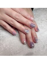 エーナイン イオンモール三川店/ちゅるん紫ネイル