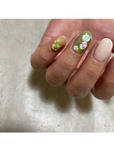 ルーム(RooM)/ワンポイント絵画風ネイル