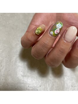 ルーム(RooM)/ワンポイント絵画風ネイル
