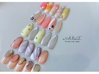 エアネイル(eA NAIL)の写真/上品で遊び心ある定額デザイン。100種類の多ジャンルアート ♪6プラン/7000円-9500円◎