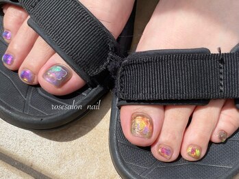 トータルビューティーローズ(Rose)/煌めきフットネイル