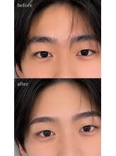 ハク 谷町(HAK.)/メンズ眉毛ワックスBefore/After